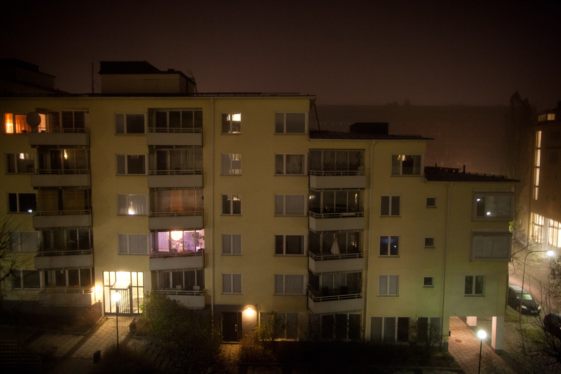 Foggy Apartment Building